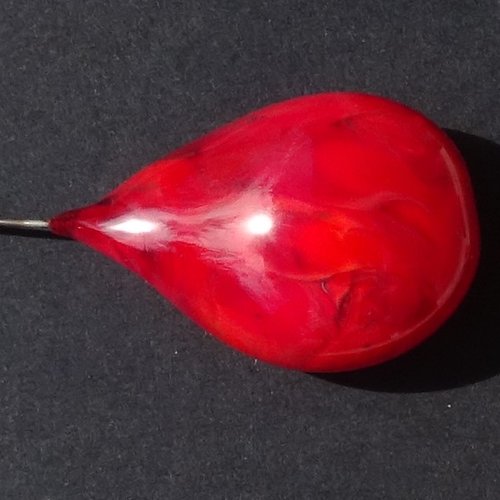 Headpin verre filé, lampwork, verre de murano, perl.5032