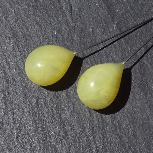 Headpins en verre filé, lampwork, verre de murano, perl.6106