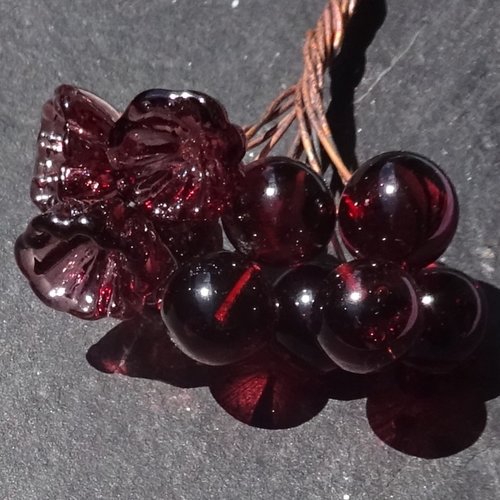 10 headpins en verre filé, lampwork, verre de murano, perl.6157