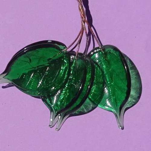Lot de 5 headpins en verre filé, lampwork, verre de murano, perl.6166