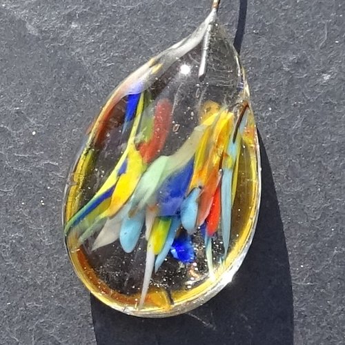 Headpins verre filé, lampwork, verre de murano, perl.4003