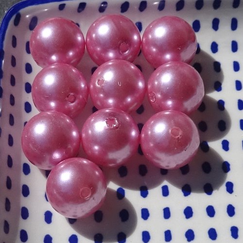 Lot de 10 perles synthétiques, perl.6226
