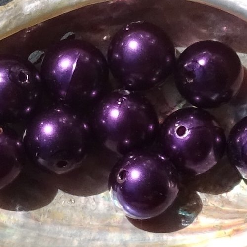 Lot de 10 perles synthétiques, perl.6229