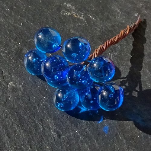 10 headpins en verre filé, lampwork, verre de murano, perl.6281