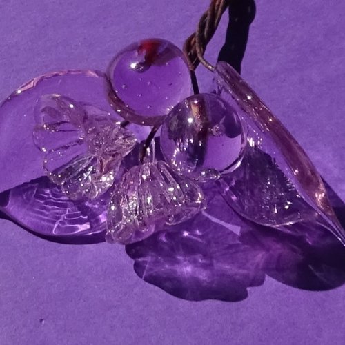 Headpins en verre filé, lampwork, verre de murano, perl.5438