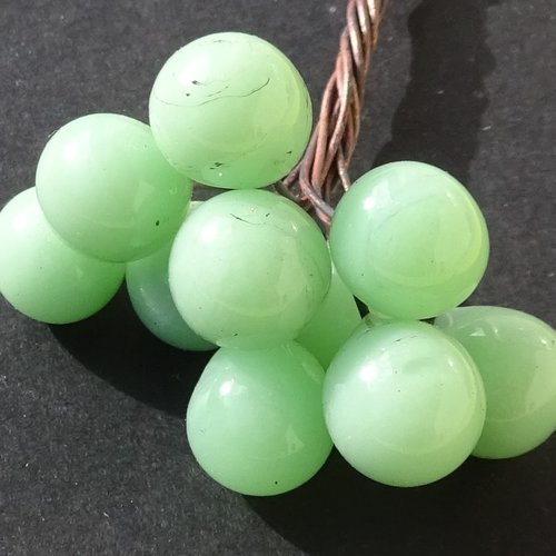 Lot de 10 headpins en verre filé, lampwork, verre de murano, perl.5148