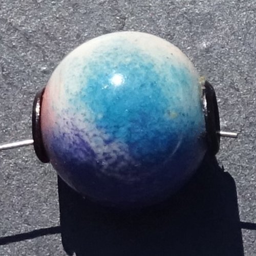 Jolie perle ronde, verre de murano, lampwork, verre filé,  perl.3957