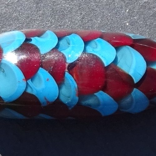 Jolie perle conique, verre de murano, lampwork, verre filé,  perl.3958