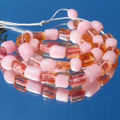 Set de 40 perles en verre perl.2165