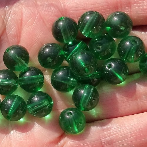 Lot de perles destockées, verre, perl.3161