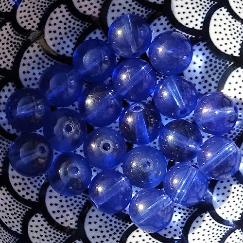 Lot de perles destockées, verre, perl.3163