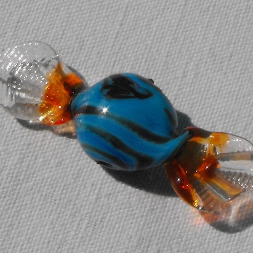 Perle bonbon en verre filé perl.0253