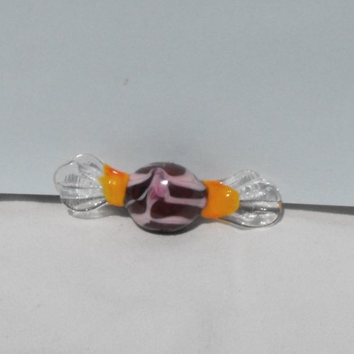 Perle bonbon en verre filé perl.0235