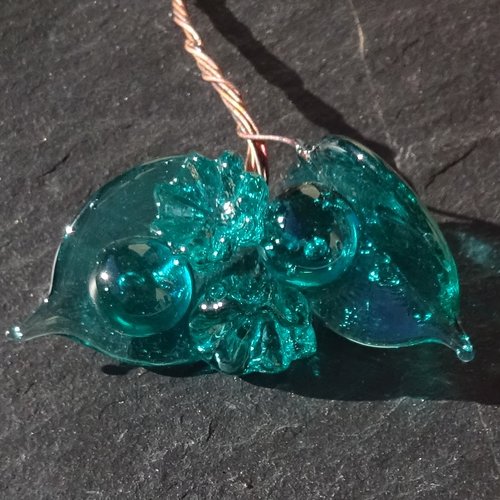 Headpins en verre filé, lampwork, verre de murano, perl.6301