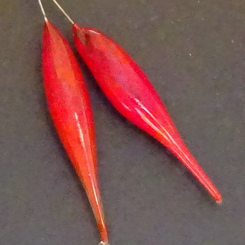 Headpins en verre filé, lampwork, verre de murano, perl.4095