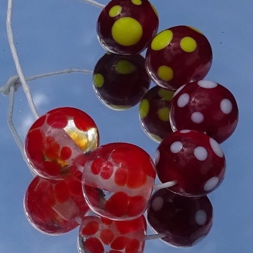 Lot de perles en verre de murano perl.3884