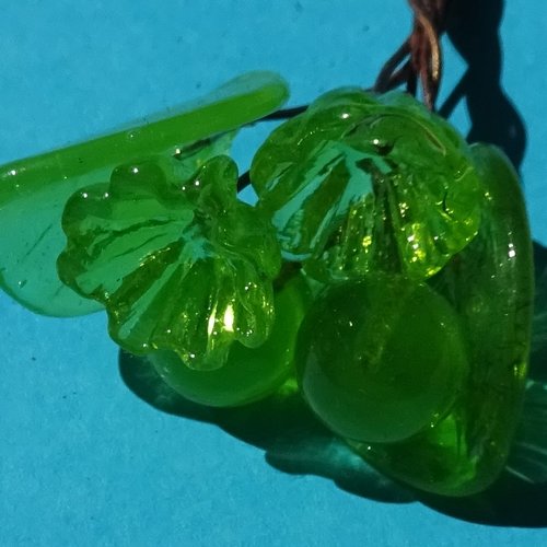 Headpins en verre filé, lampwork, verre de murano, perl.5034