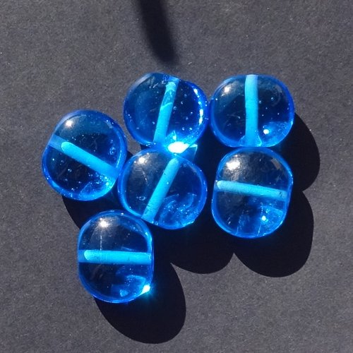 Lot de 5 perles au chalumeau, lampwork, verre filé, murano perl.5393