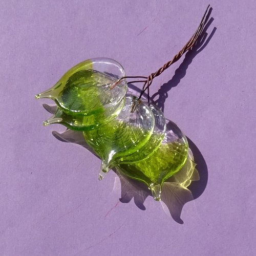 Lot de 5 headpins en verre filé, lampwork, verre de murano, perl.6393