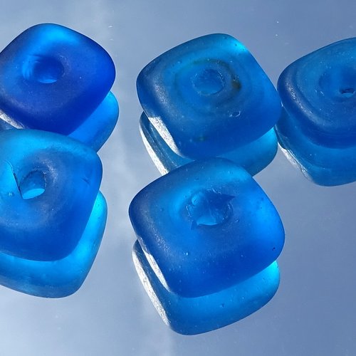 Lot de 10 perles destockées, verre, perl.2566
