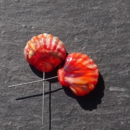 Headpins en verre de murano perl.6416
