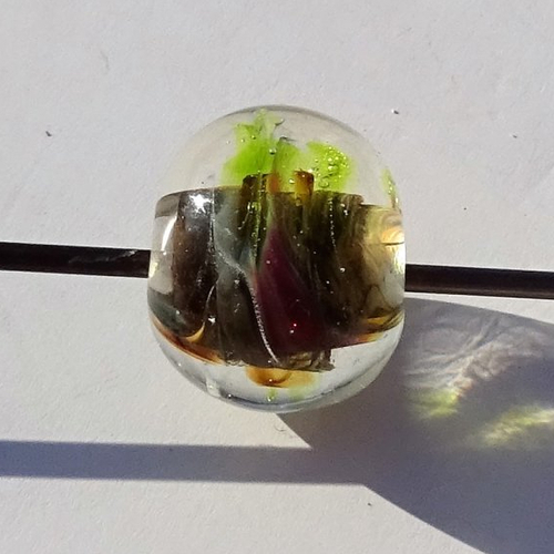 Perle filée en verre de murano perl.2889