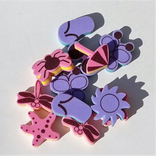 Lot de perles percées, en mousse, perl.3228