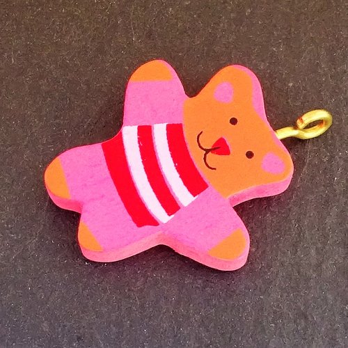 Petit nounours en bois, perl.3229