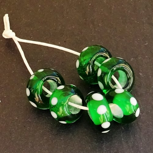 Lot de perles au chalumeau, lampwork, verre filé, murano perl.3208