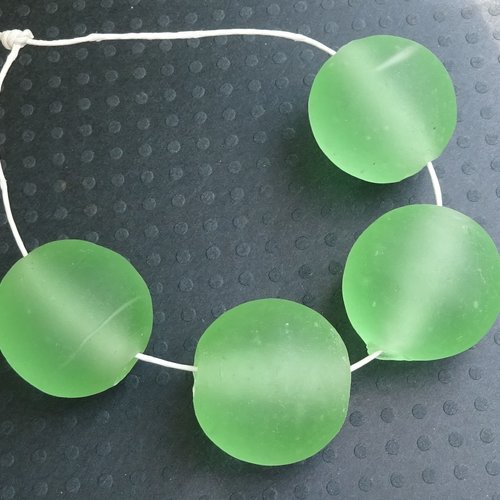 Lot de grandes perles destockées, verre, perl.4285
