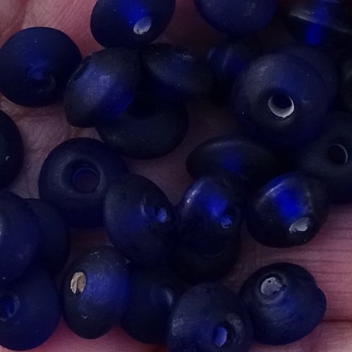 Lot de 25 perles destockées, verre, perl.4425