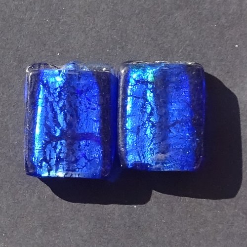 Lot de 2 perles destockées, verre, perl.5361