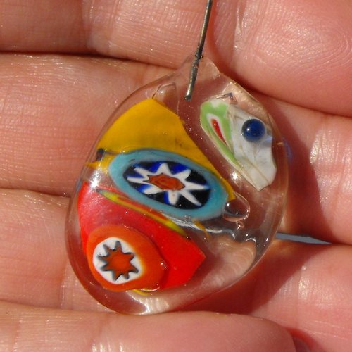 Goutte en verre de murano perl.0836