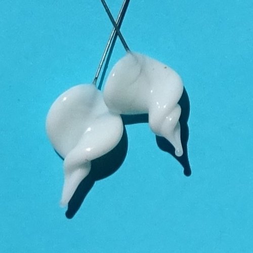 Duo de headpins en verre filé, lampwork,perl.5471