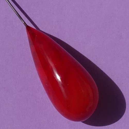 Headpin verre filé, lampwork, verre de murano, perl.5019