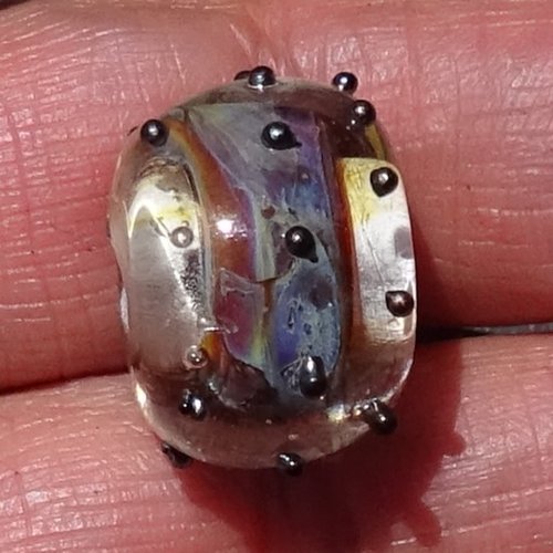 Jolie perle ronde, verre de murano, lampwork, verre filé,  perl.5616