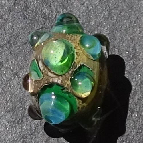 Jolie perle ronde, verre de murano, lampwork, verre filé,  perl.5628
