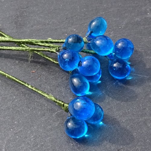 Lot de 6 headpins en verre perl.3353