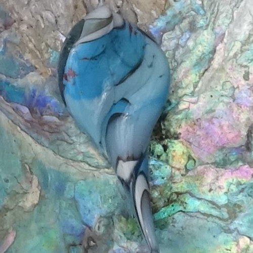 Headpin, verre filé, lampwork, verre de murano, perl.4985