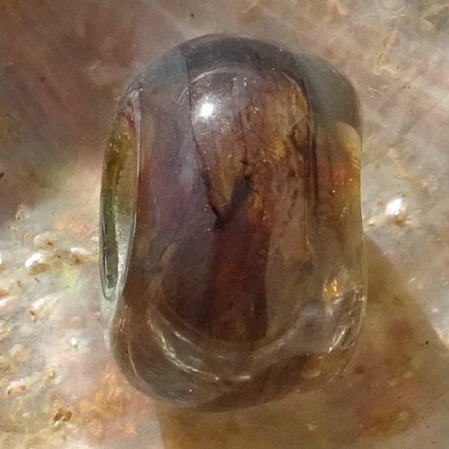 Jolie perle ronde, verre de murano, lampwork, verre filé,  perl.5178