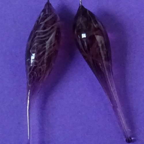 Headpins en verre filé, lampwork, verre de murano, perl.4513