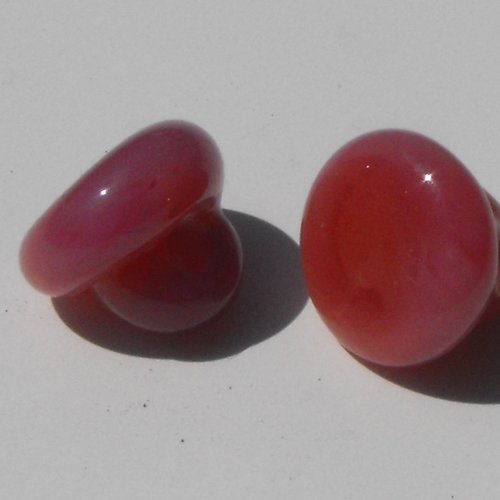 Lot de 2 boutons en verre de murano perl.1690