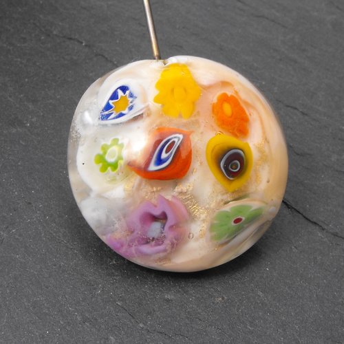 Goutte en verre de murano perl.1714