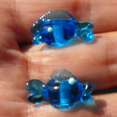 Duo de boutons en verre de murano perl.1760