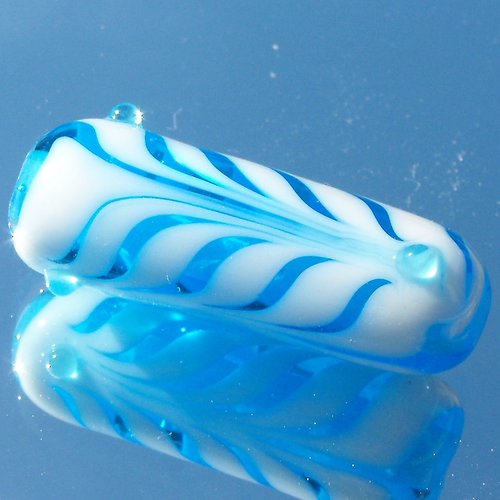 Perle cylindre en verre de murano perl.2266