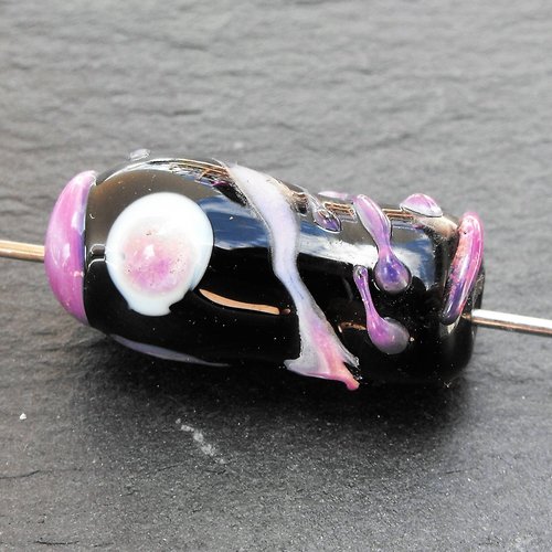 Perle cylindre en verre de murano perl.2110