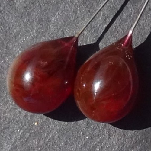 Duo de headpins en verre filé, lampwork,perl.5644