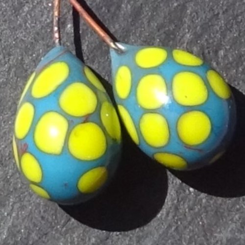 Headpins verre filé, lampwork, verre de murano, perl.5654