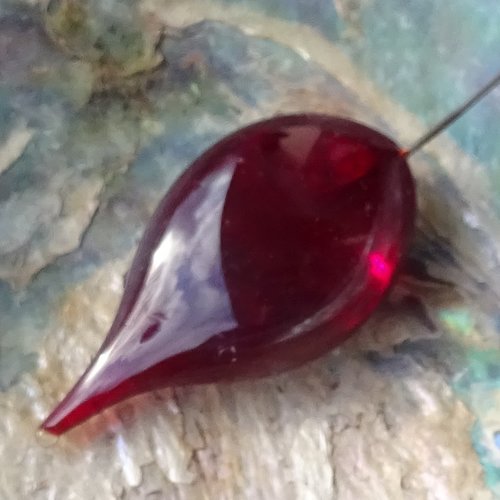 Headpin, verre filé, lampwork, verre de murano, perl.5252