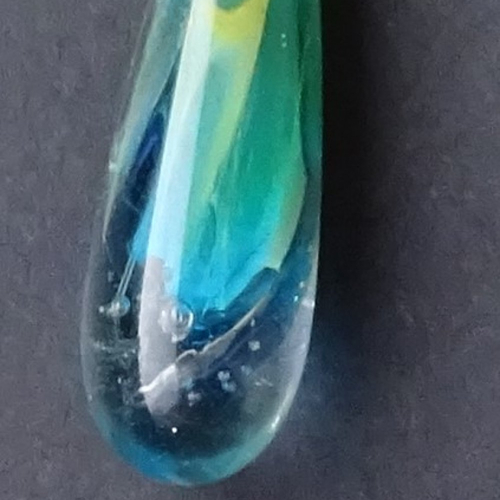 Headpin, verre filé, lampwork, verre de murano, perl.5257
